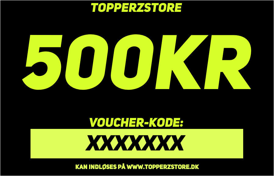 TOPPERZSTORE presentkort 500 DKK